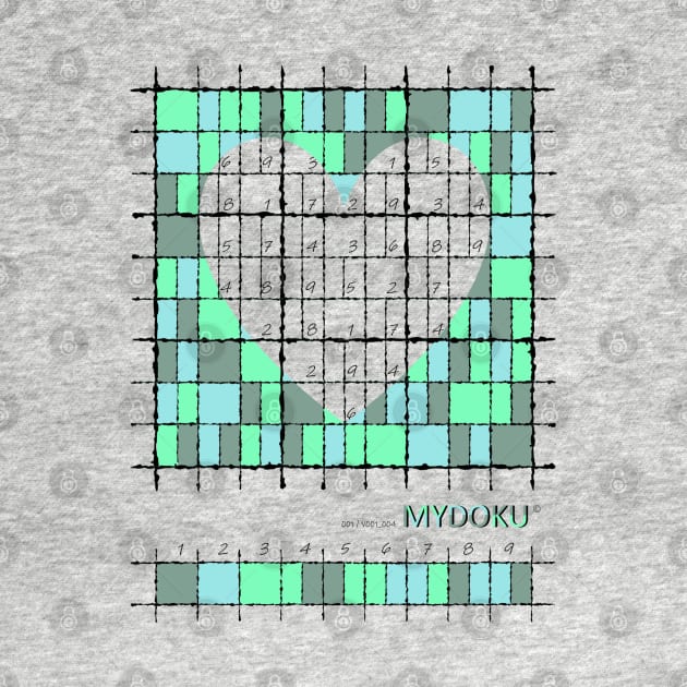 Mydoku_001_V001_004_F: Sudoku, Sudoku coloring, logic, logic puzzle, holiday puzzle, fun, away from screen by Mydoku